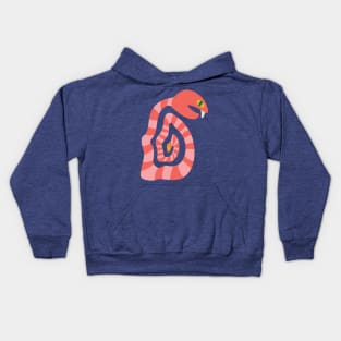 SNAKE EYES Striped Graphic Rattlesnake with Big Fang - UnBlink Studio by Jackie Tahara Kids Hoodie